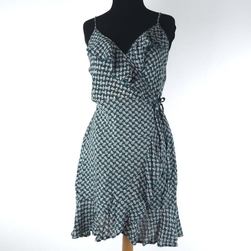 Band of Gypsies Green Wrap Dress XS
